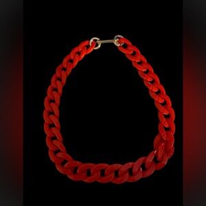 ♥️Red Chunky Chain Link necklace ♥️ 
NWOT. Lightweight.